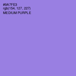 #9A7FE3 - Medium Purple Color Image