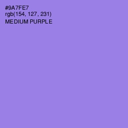 #9A7FE7 - Medium Purple Color Image