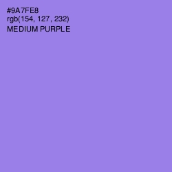 #9A7FE8 - Medium Purple Color Image