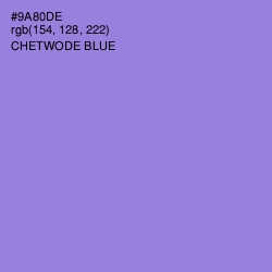 #9A80DE - Chetwode Blue Color Image