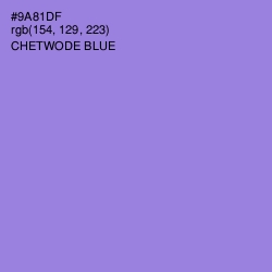 #9A81DF - Chetwode Blue Color Image