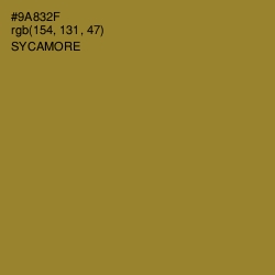 #9A832F - Sycamore Color Image