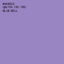 #9A85C3 - Blue Bell Color Image