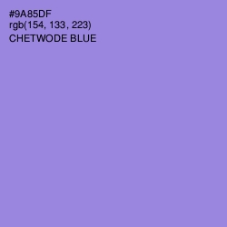 #9A85DF - Chetwode Blue Color Image