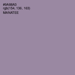 #9A88A3 - Manatee Color Image