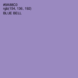 #9A88C0 - Blue Bell Color Image