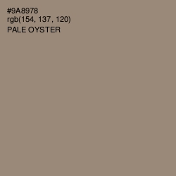 #9A8978 - Pale Oyster Color Image