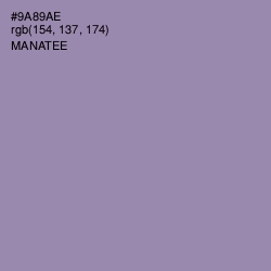 #9A89AE - Manatee Color Image