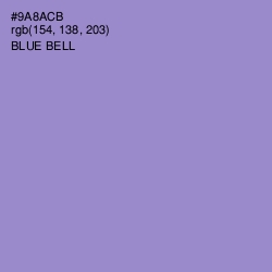 #9A8ACB - Blue Bell Color Image