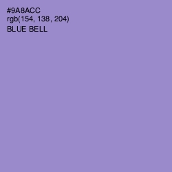 #9A8ACC - Blue Bell Color Image