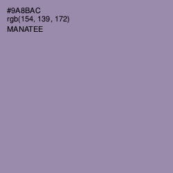 #9A8BAC - Manatee Color Image