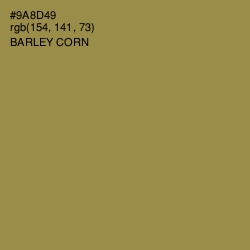 #9A8D49 - Barley Corn Color Image