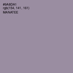#9A8DA1 - Manatee Color Image