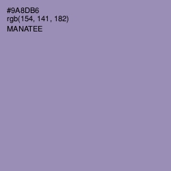 #9A8DB6 - Manatee Color Image