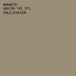 #9A8E79 - Pale Oyster Color Image