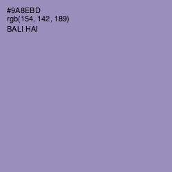 #9A8EBD - Bali Hai Color Image