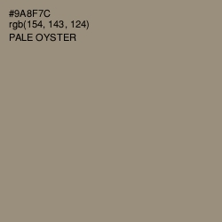 #9A8F7C - Pale Oyster Color Image