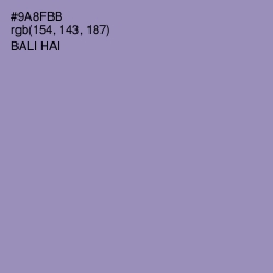 #9A8FBB - Bali Hai Color Image