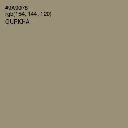 #9A9078 - Gurkha Color Image