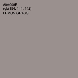 #9A908E - Lemon Grass Color Image