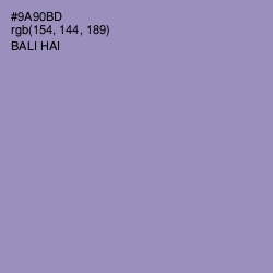 #9A90BD - Bali Hai Color Image