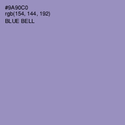 #9A90C0 - Blue Bell Color Image