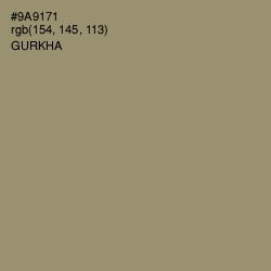 #9A9171 - Gurkha Color Image