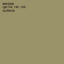 #9A9268 - Gurkha Color Image