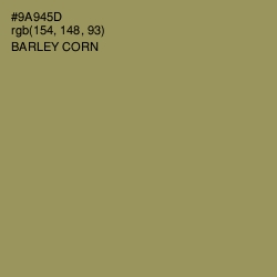 #9A945D - Barley Corn Color Image