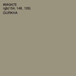 #9A947E - Gurkha Color Image