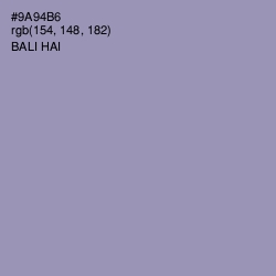 #9A94B6 - Bali Hai Color Image