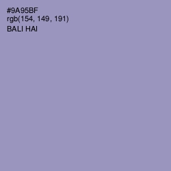 #9A95BF - Bali Hai Color Image