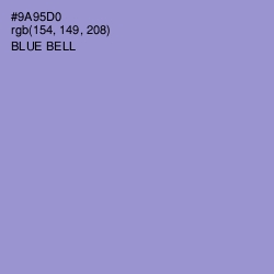 #9A95D0 - Blue Bell Color Image