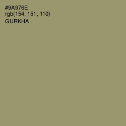 #9A976E - Gurkha Color Image