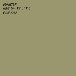 #9A976F - Gurkha Color Image