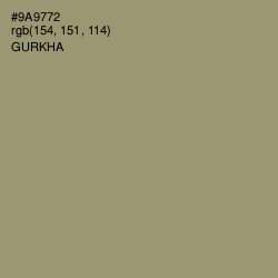 #9A9772 - Gurkha Color Image