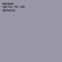 #9A98A6 - Manatee Color Image