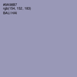#9A98B7 - Bali Hai Color Image