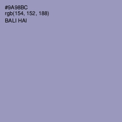 #9A98BC - Bali Hai Color Image