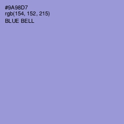 #9A98D7 - Blue Bell Color Image