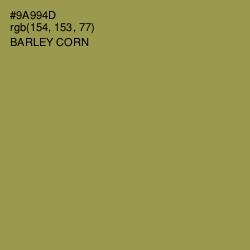 #9A994D - Barley Corn Color Image