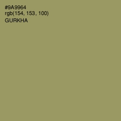 #9A9964 - Gurkha Color Image