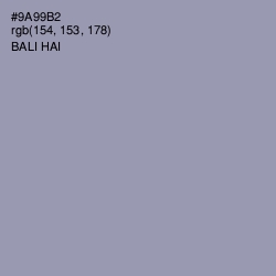 #9A99B2 - Bali Hai Color Image