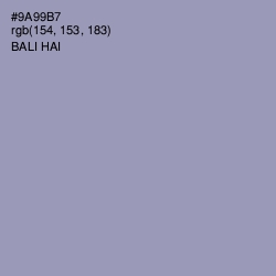 #9A99B7 - Bali Hai Color Image