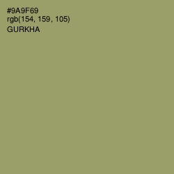 #9A9F69 - Gurkha Color Image
