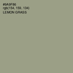 #9A9F86 - Lemon Grass Color Image