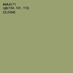 #9AA171 - Olivine Color Image