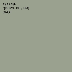 #9AA18F - Sage Color Image