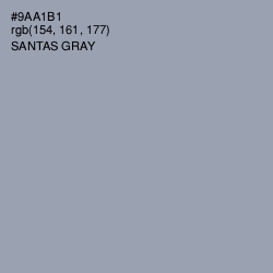 #9AA1B1 - Santas Gray Color Image