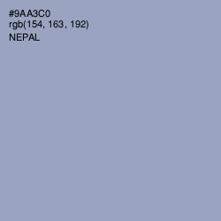 #9AA3C0 - Nepal Color Image